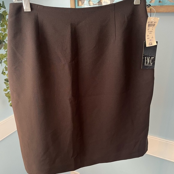 INC International Concepts Women's Dark Brown Pencil Skirt - Picture 1 of 6